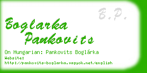 boglarka pankovits business card